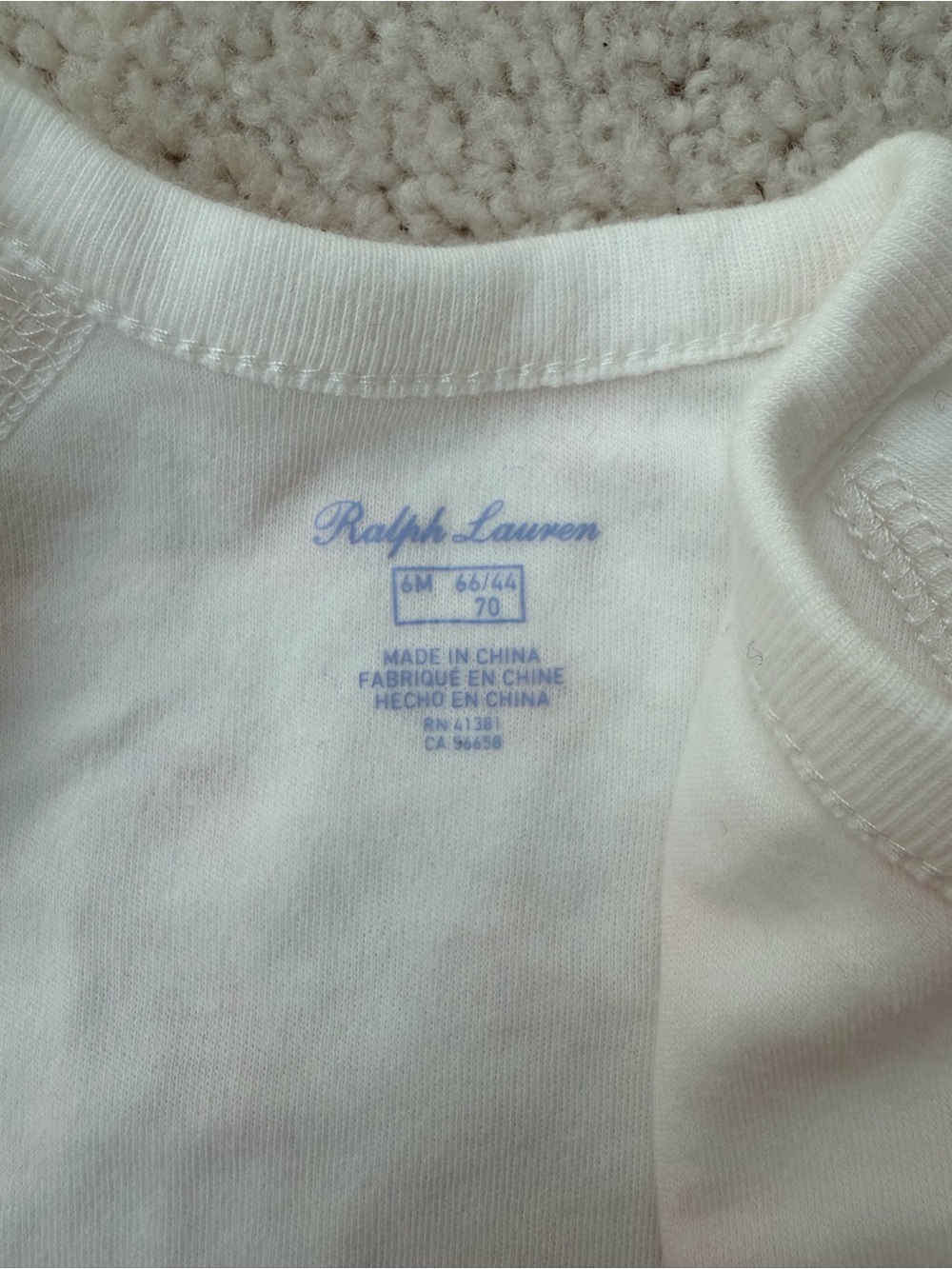 Ralph Lauren White and Light Pink Infant 3-Piece Pajama Set - Picture 7 of 16